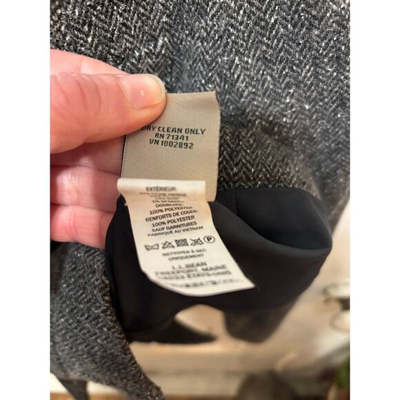 L. L. Bean jacket Women's size small herringbone wool silk blend ELBOW PATCHES! - Picture 6 of 7
